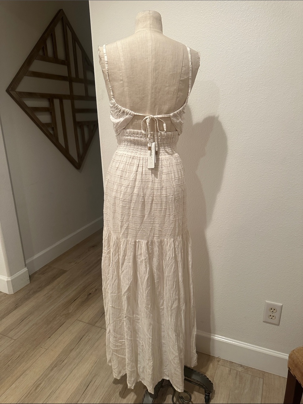 L*space Cream Maxi Tie-Front Sundress - Picture 5 of 11